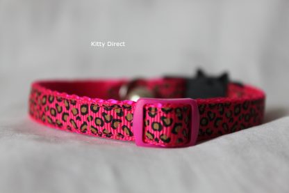 Leopard Print Safety Cat/Kitten Collar Pink