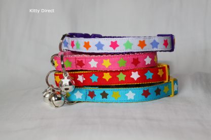 Handmade Fabric Stars Cat Kitten Safety Collar_1