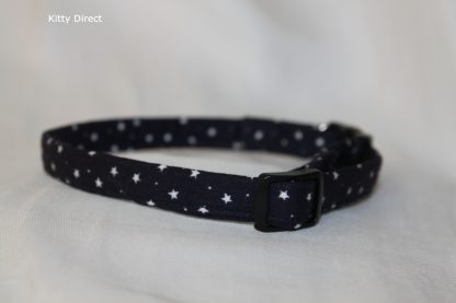 Handmade Cotton Tiny Stars Cat Kitten Safety Collar_Blue 2