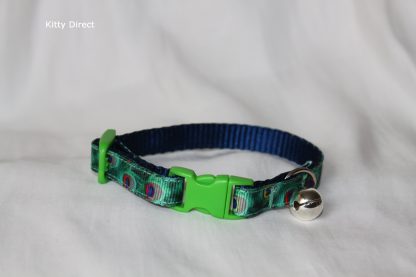 Peacock Green Cat Kitten Safety Collar_2