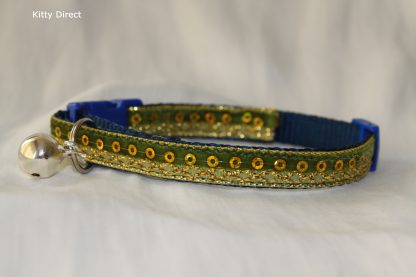 Asian inspired glitter sparkle fabric cat kitten safety collar_12