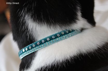 Asian inspired glitter sparkle fabric cat kitten safety collar_15