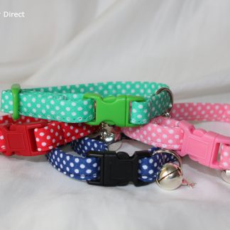 Handmade Polka Dot Cotton Cat Kitten Safety Collars