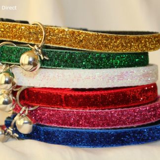 Christmas Xmas Glitter Cat Kitten Safety Collar, Bell, Christmas Charm_9