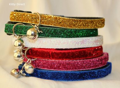 Christmas Xmas Glitter Cat Kitten Safety Collar, Bell, Christmas Charm_9