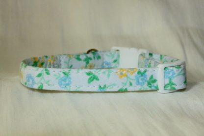 Blue Cotton Flower Cat Kitten Safety Collar_3