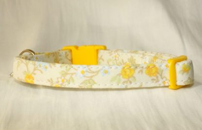 Yellow Fabric Cotton Cat Kitten Safety collar_6