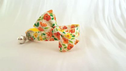 Cotton Floral Bow cat kitten collar