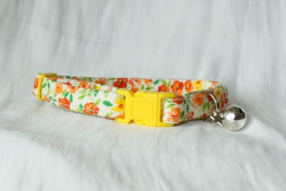 Yellow Flower Cotton Cat Kitten Safety Collar