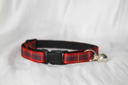 Scottish_Red_Tartan_Plaid Cat Kitten Safety Collar_2