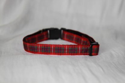 Scottish_Red_Tartan_Plaid Cat Kitten Safety Collar_5