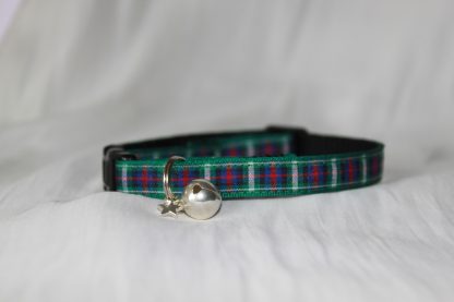 Scottish_Tartan_Green_Plaid Cat Kitten Safety Collar_2