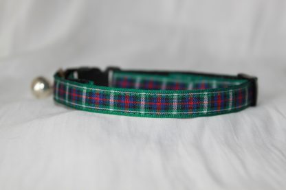 Scottish_Tartan_Green_Plaid Cat Kitten Safety Collar_1