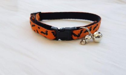 Halloween Cat Kitten Collar Flying Bats_3