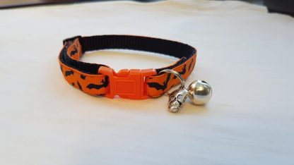 Halloween Cat Kitten Collar Flying Bats_2