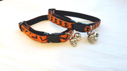 Halloween Cat Kitten Collars Flying Bats and Black Cats_2