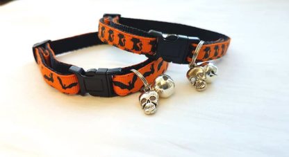 Halloween Cat Kitten Collars Flying Bats and Black Cats_1