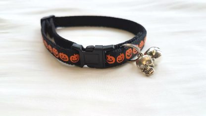 Halloween Pumpkins Cat Kitten Safety collar Black Buckle