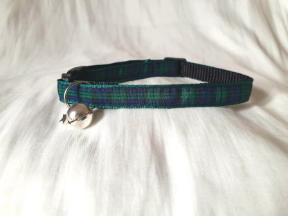 Green Blue Tartan Cat/Kitten Safety collar