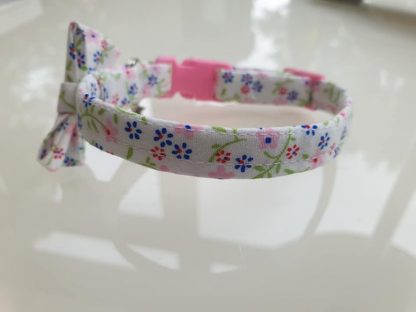 Cotton Bow Pink Daisy Flower Cat Kitten Collar _5