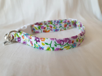 Cotton Bow Hot Flowers Cat Kitten Collar 1