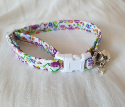 Cotton Bow Hot Flowers Cat Kitten Collar 3