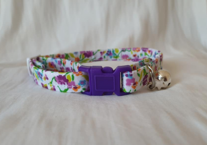 Cotton Bow Hot Flowers Cat Kitten Collar 5